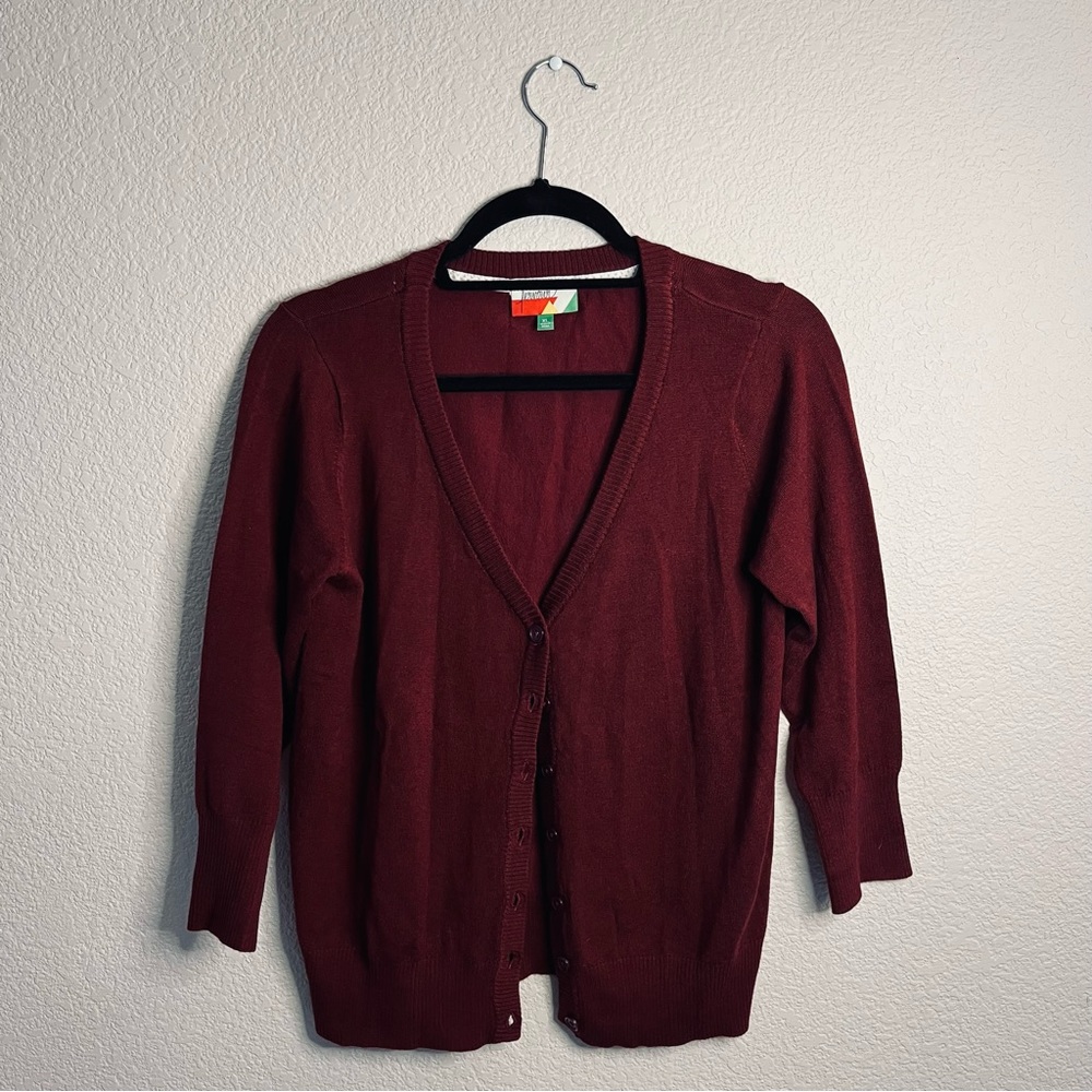 ModCloth Fervour 🆕 Women’s Maroon Cardigan Great for Indoors During Winter